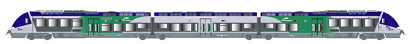 LS Models 10573S - French Diesel Railcar Ter Auvergne X 76657 of the SNCF (Sound Decoder)